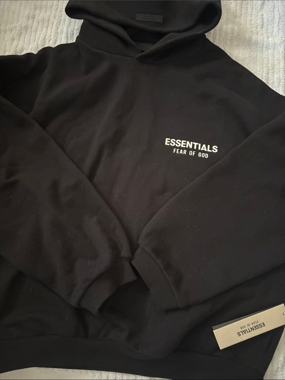 Fear of God ESSENTIALS Black Pullover Hoodie